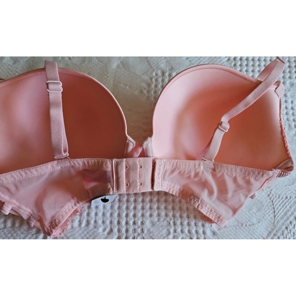 NWT La Senza Beyond Sexy Classic Plunge Pink Lace Bra Sz 34 DDD - Picture 5 of 7